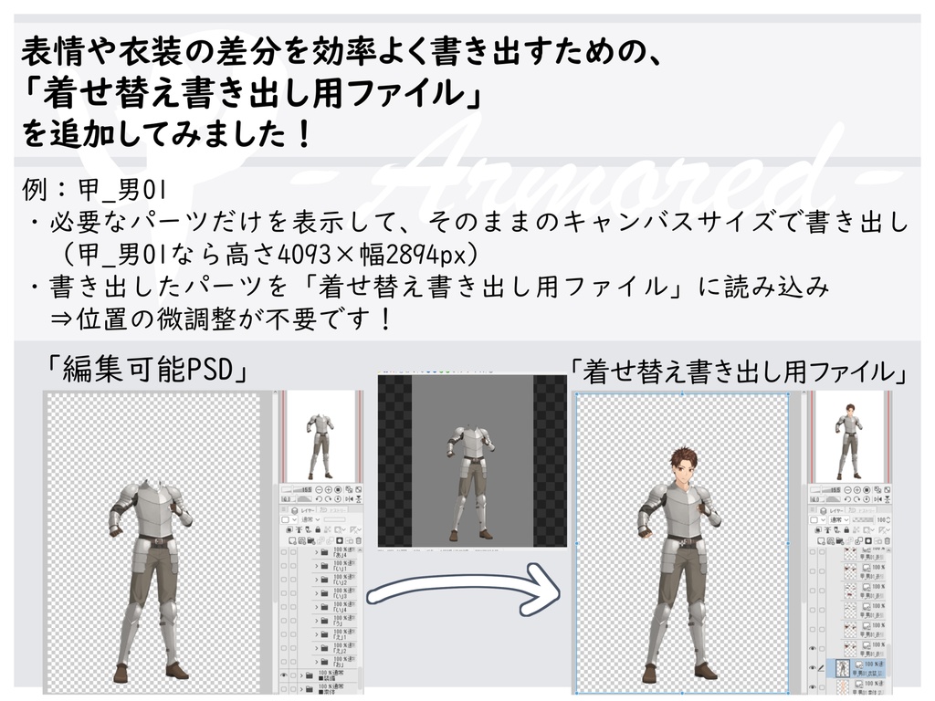 【立ち絵素材】重戦士詰め合わせ Vol.02【甲-Armored-】