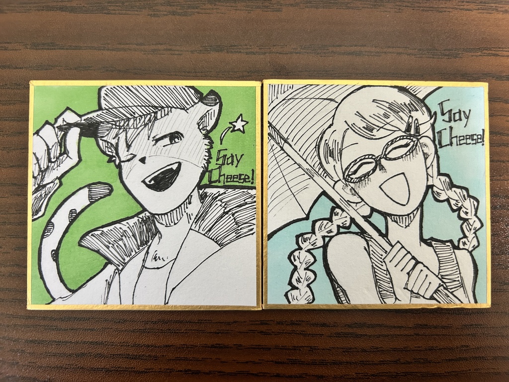 描き下ろし豆色紙