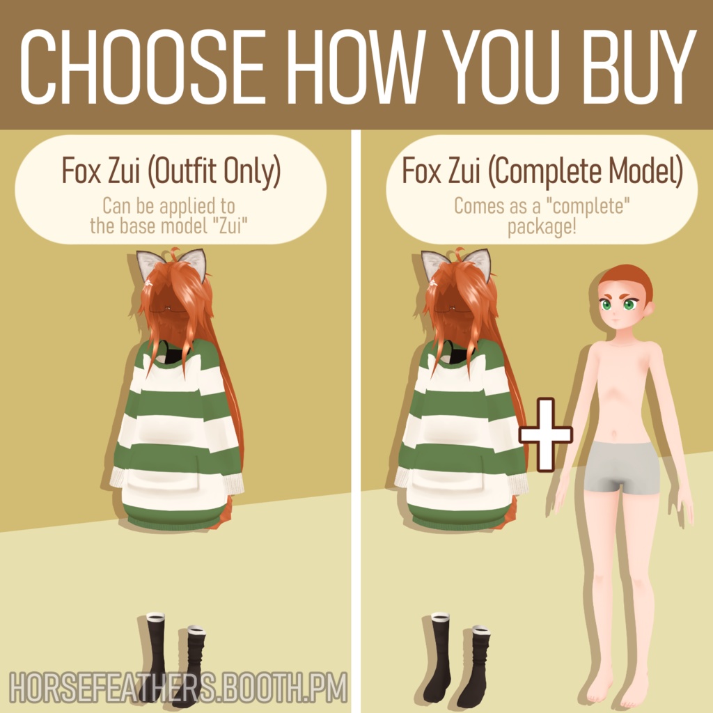 [Fox Zui] 3D Model (VRChat Avatar) - horsefeathers - 5/5