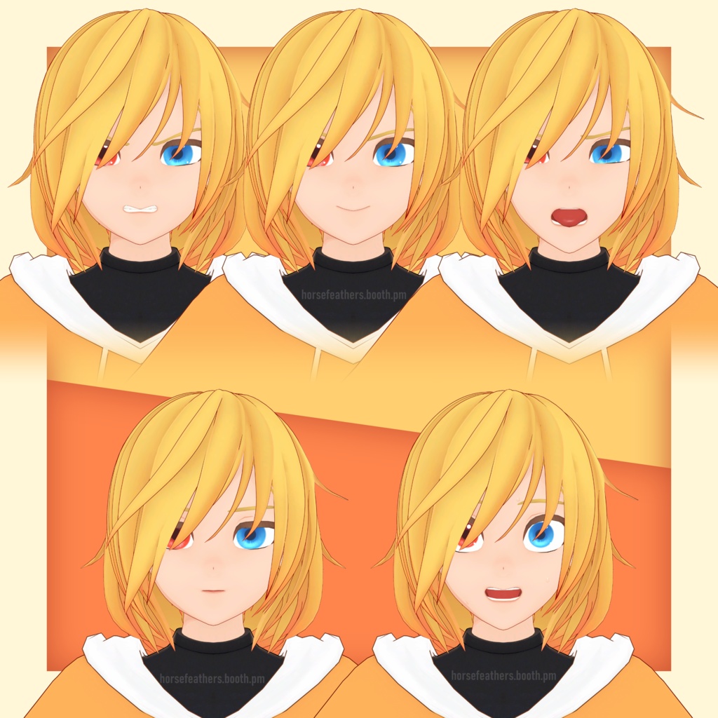 [Mel] 3D Model (VRChat Avatar) - horsefeathers - 9/9
