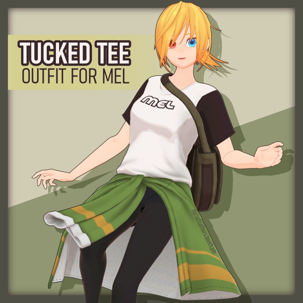 [Tucked Tee] Outfit and Hairstyle (VRChat Avatar Attachment)