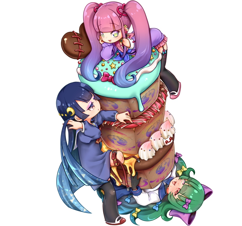 架空の欠損ガールズバンド🌈極楽不足🌈【Ｔシャツ／大判タオル】