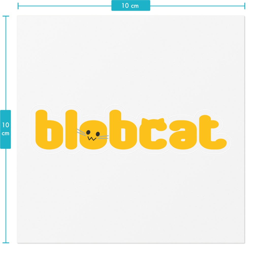 blobcat 文字擬態ステッカー