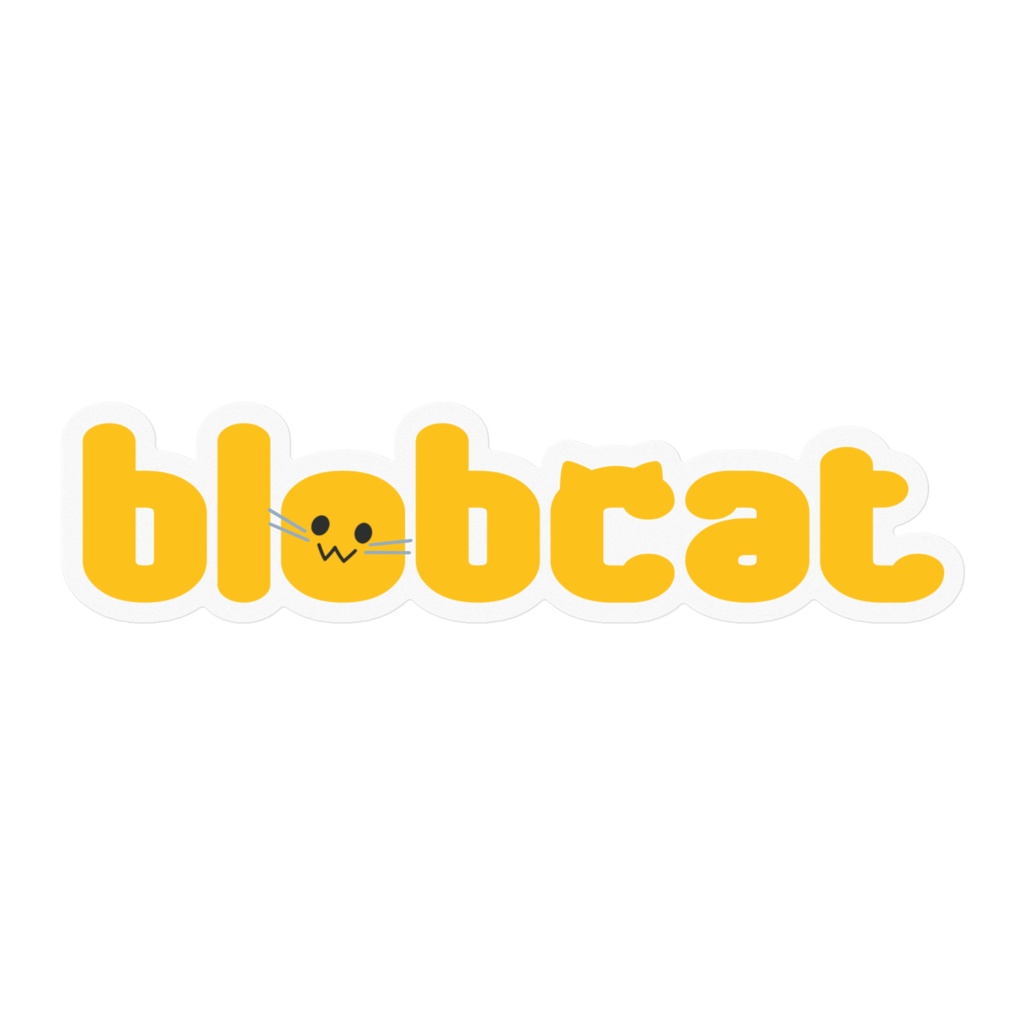 blobcat 文字擬態ステッカー