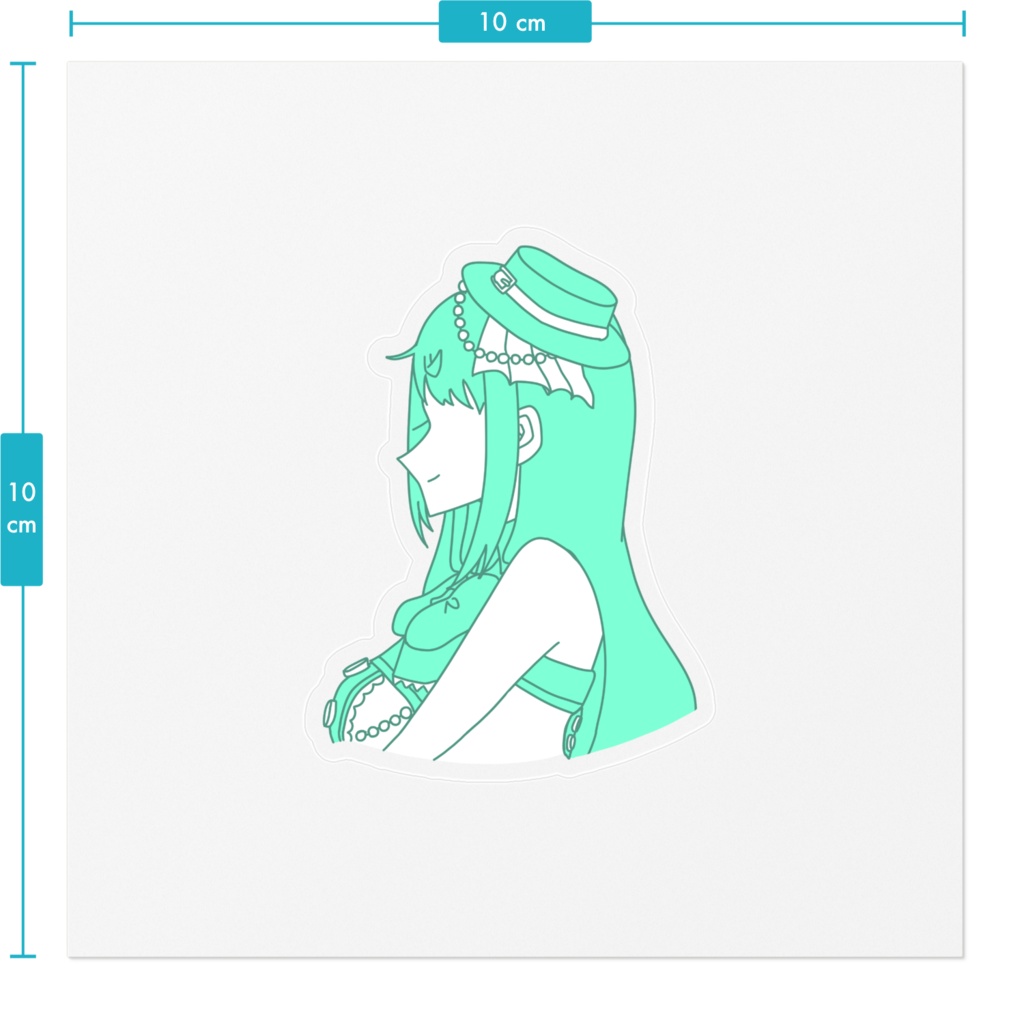 ツートンカラーステッカー/ひさぎ #TakeoutLatte