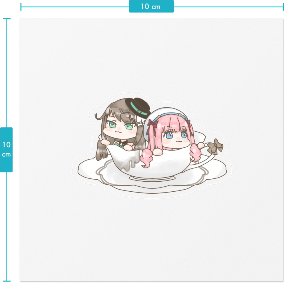 Latte in the Tea Cup!ステッカー #TakeoutLatte