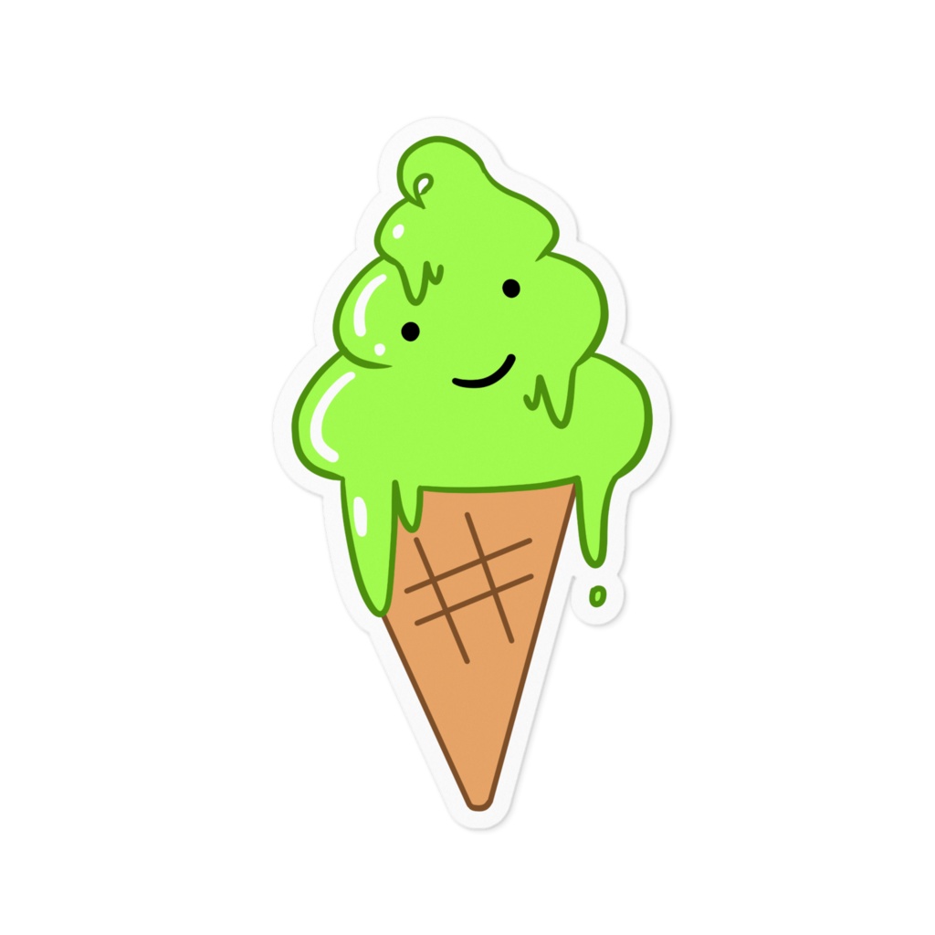 抹茶アイスかな？ステッカー