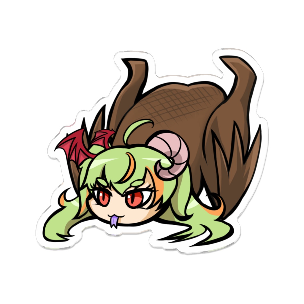 ローストチキンと融合した立ち絵ちゃんアクリルバッジ(イラスト:数のコウダイさん