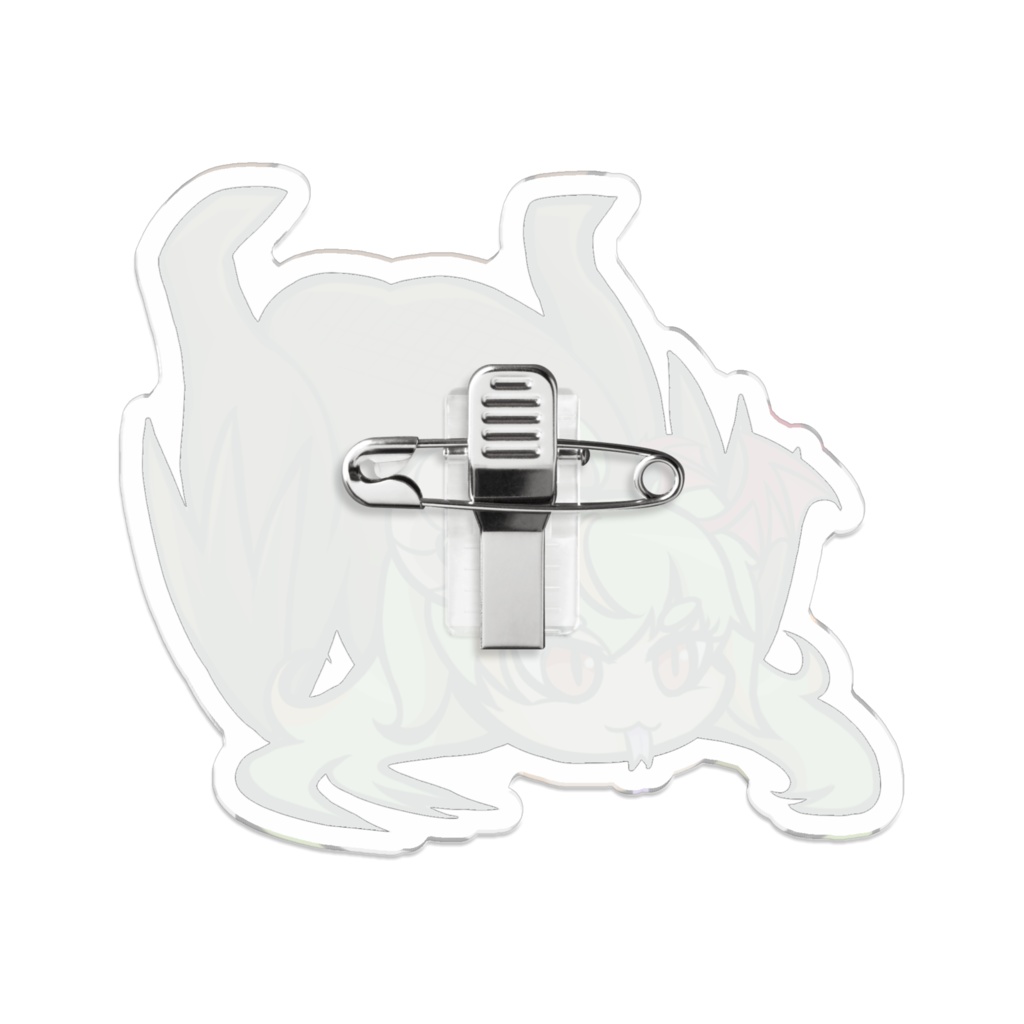 ローストチキンと融合した立ち絵ちゃんアクリルバッジ(イラスト:数のコウダイさん