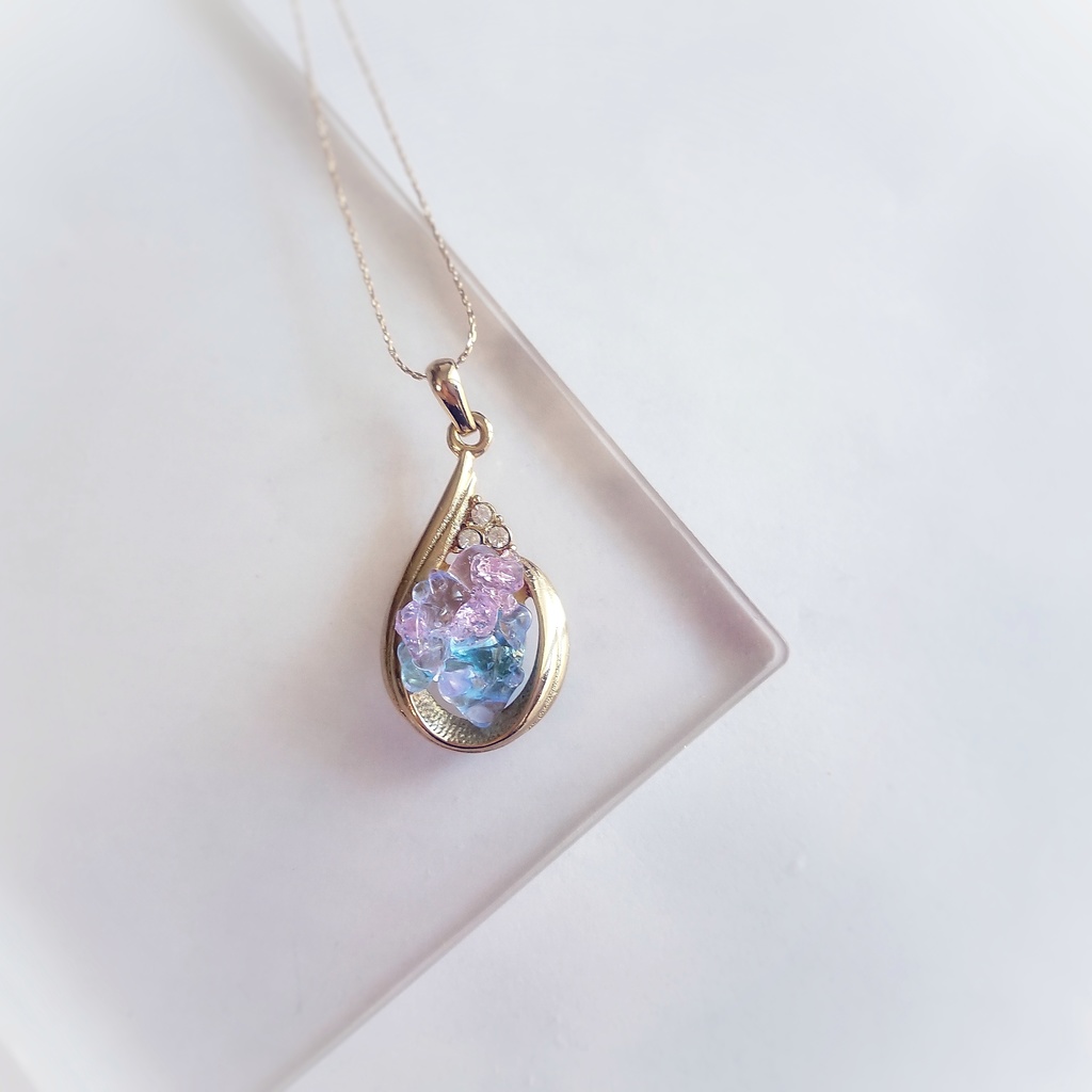 ガラスの紫陽花【アクセサリーセット】