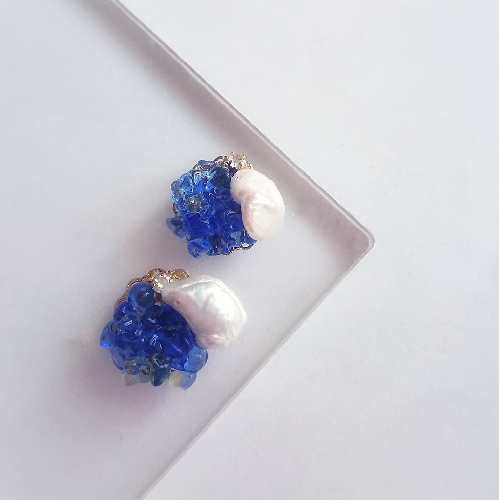 ガラスの紫陽花【アクセサリーセット】