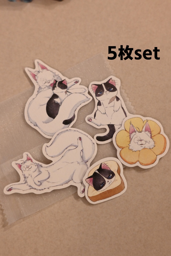 ぬこダイカットシール