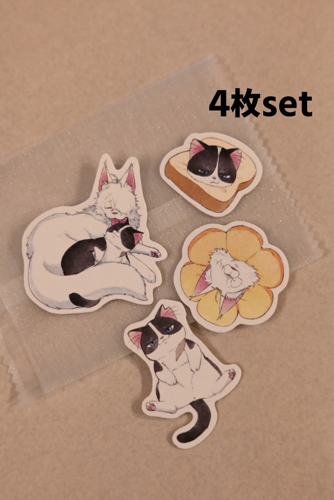 ぬこダイカットシール