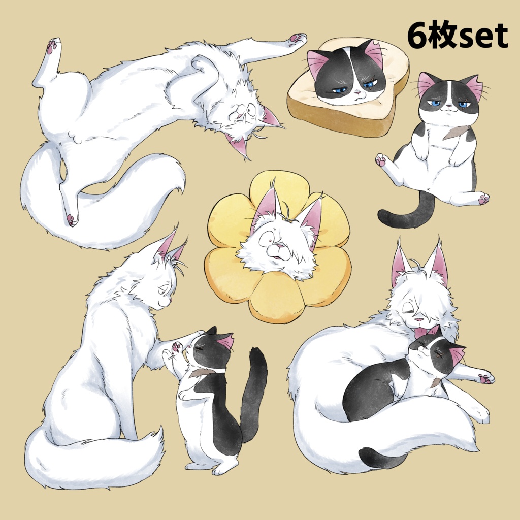 ぬこダイカットシール