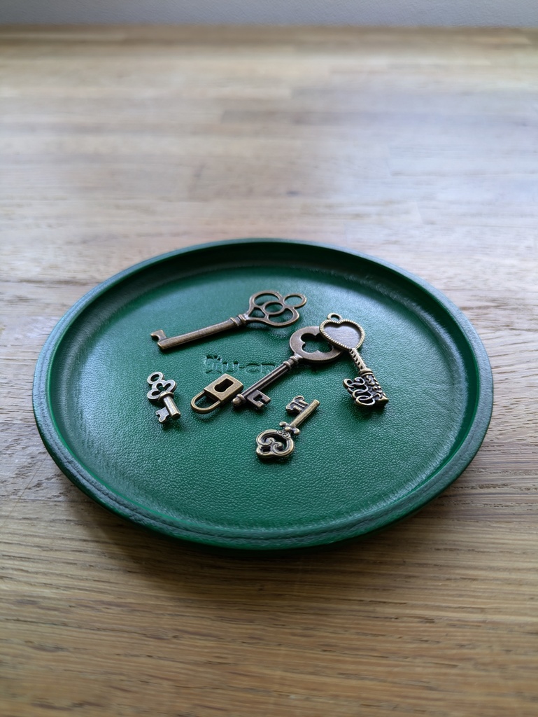 革のトレー(グリーン)