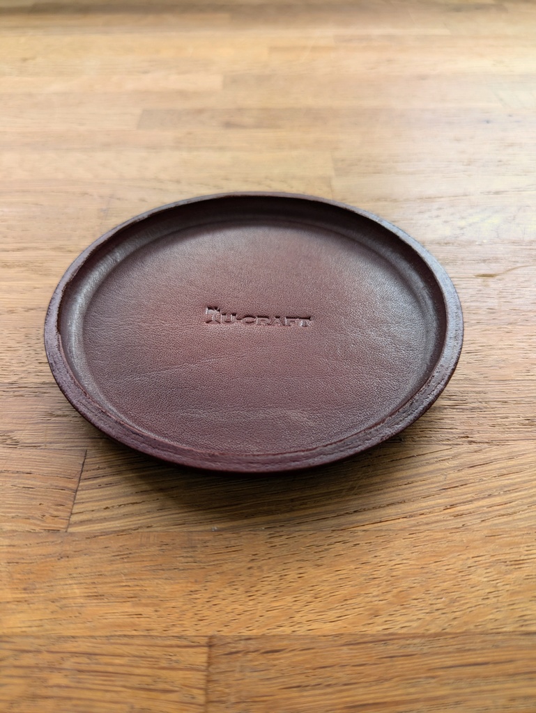 革のトレー(マホガニー)