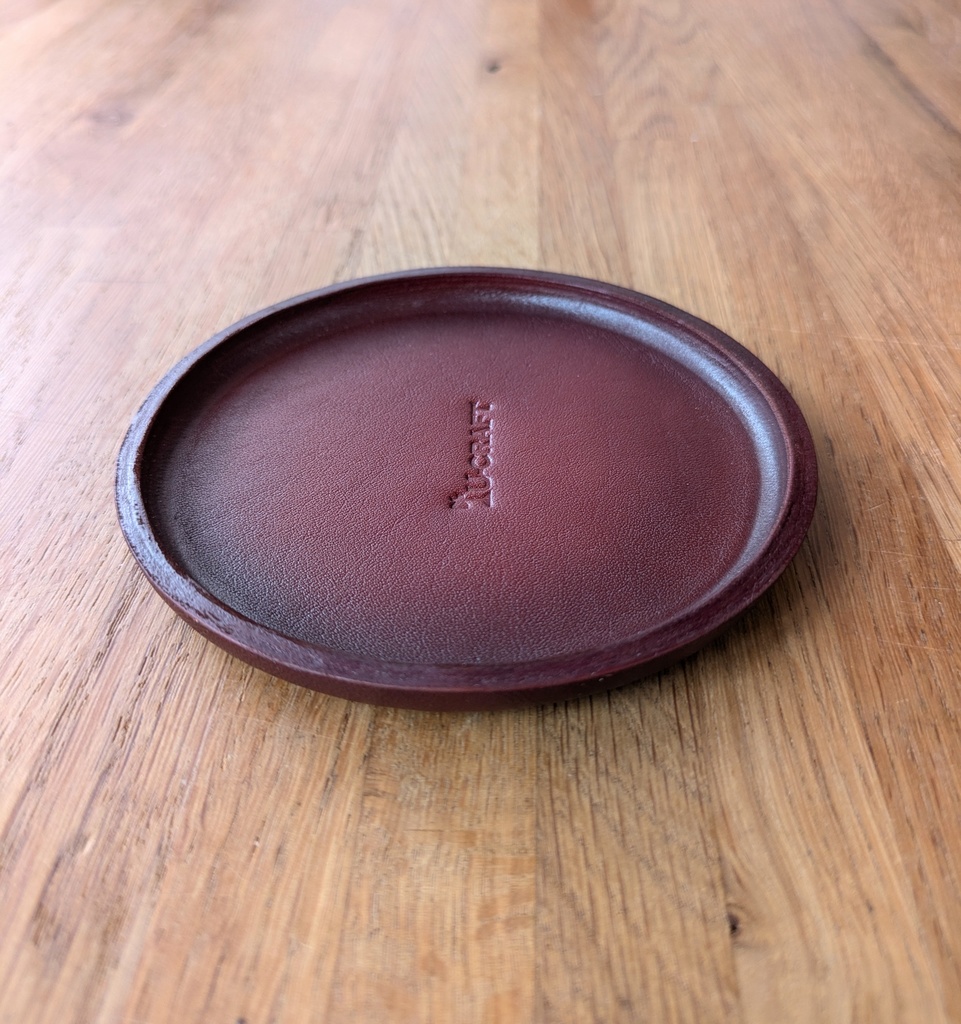 革のトレー(マホガニー)
