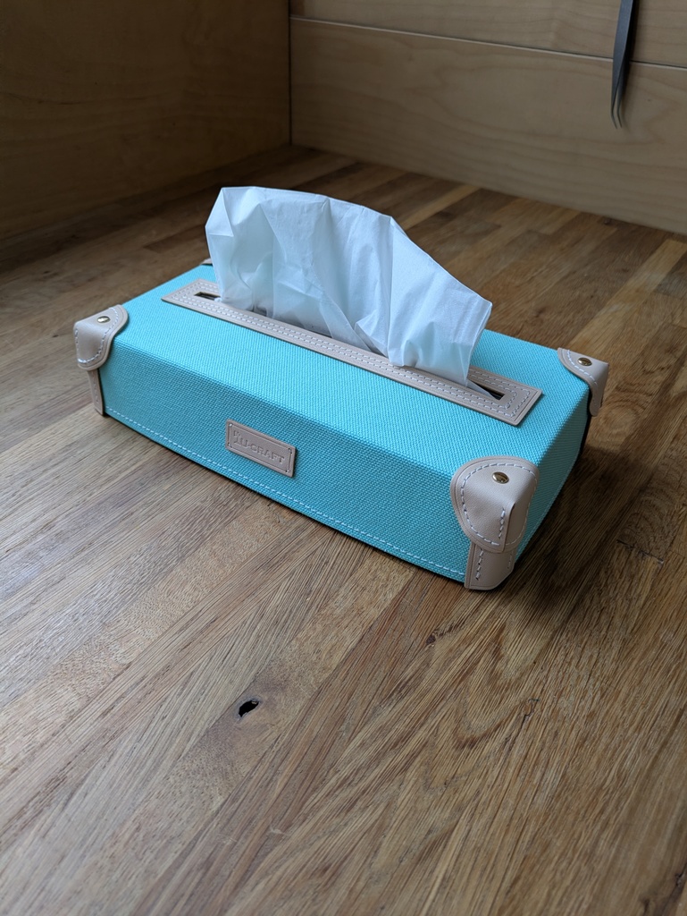 Boxティッシュケース　ライトグリーン