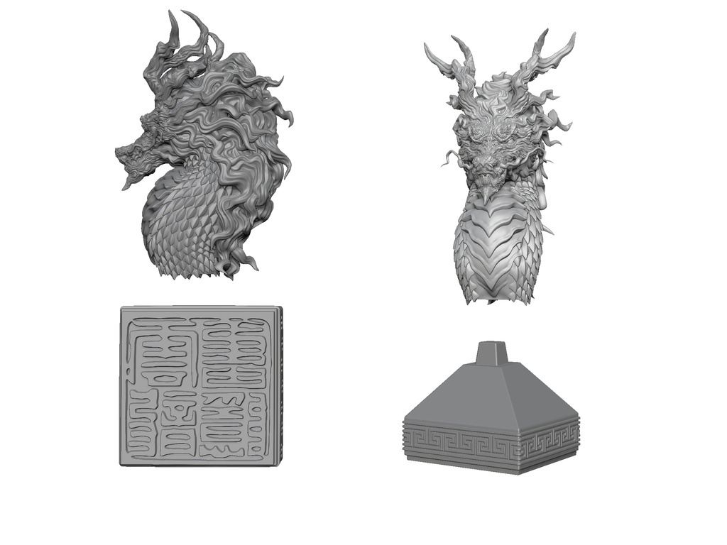 「曇龍舊隠」 印鑑 オリジナル ガレージキット