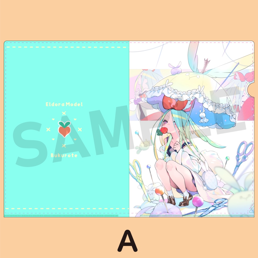 【イラストコンペ】にんじんちゃん クリアファイル2種セット【ぶくろて】
