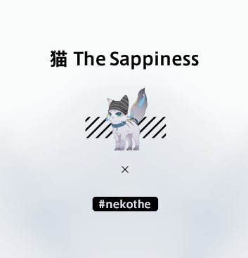 【VRChat想定】猫 The Sappiness Tシャツ(アーティスト写真⓵)