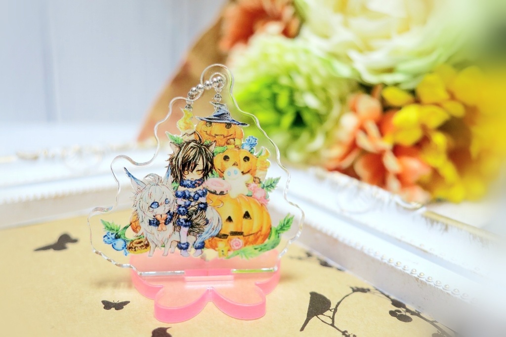 【FGO(ファンアート)】以蔵さん&フォウくんアクリルスタンドチャーム