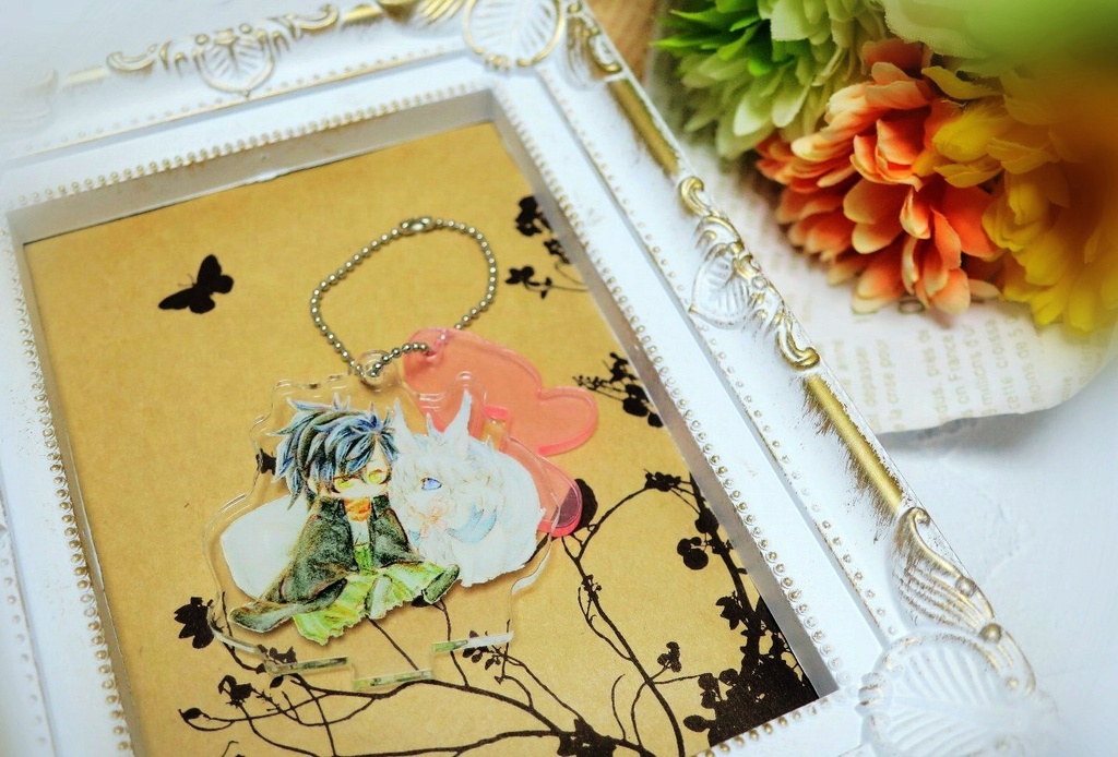 【FGO(ファンアート)】以蔵さん&フォウくんアクリルスタンドチャーム