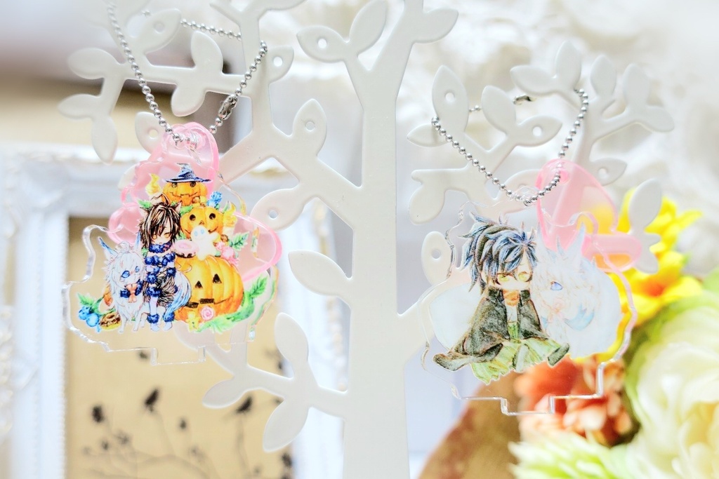 【FGO(ファンアート)】以蔵さん&フォウくんアクリルスタンドチャーム