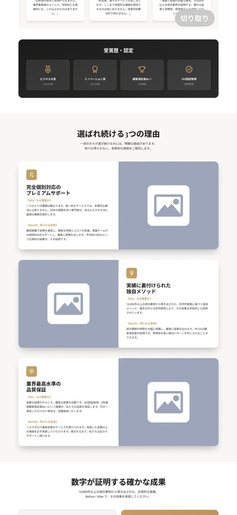 エグゼクティブLPテンプレート(PC・スマホどちらも対応)