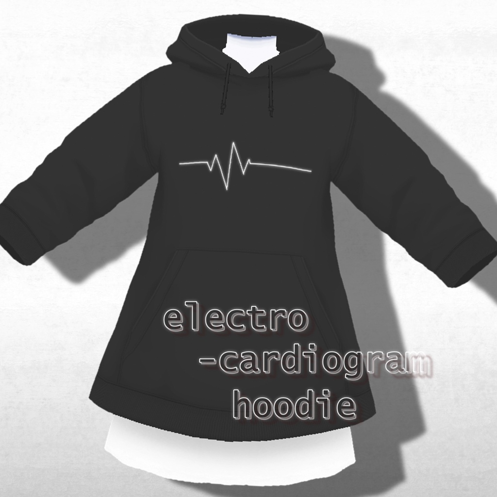 心電図パーカー/electro-cardiogram hoodie