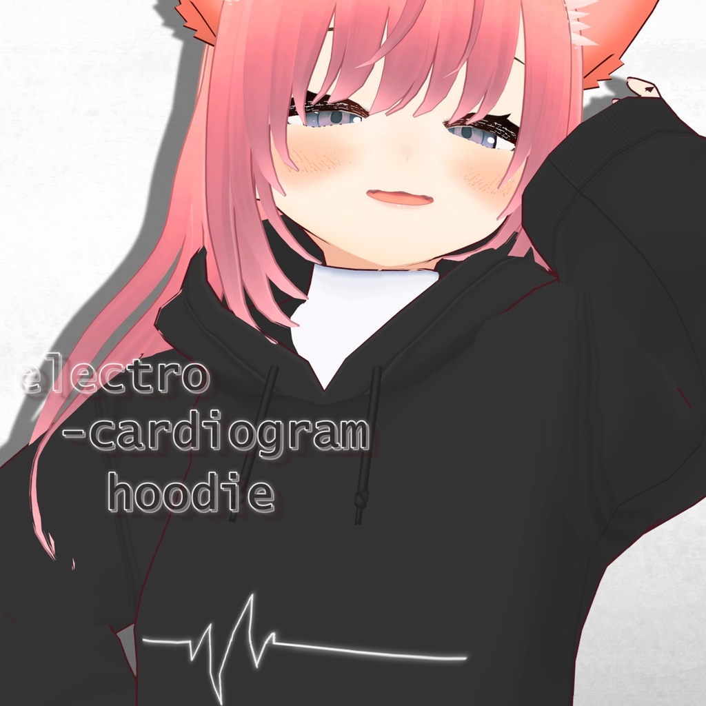心電図パーカー/electro-cardiogram hoodie
