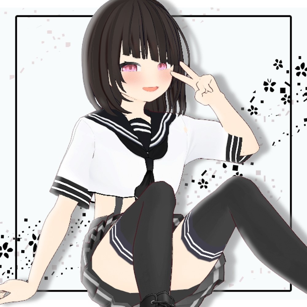 【Vroid Hair preset】アシンメトリーヘア【vroid custom item】