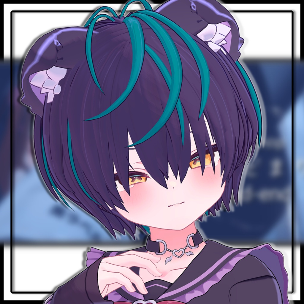 【複数アバター対応】ダウナーショートヘアV3【髪型】