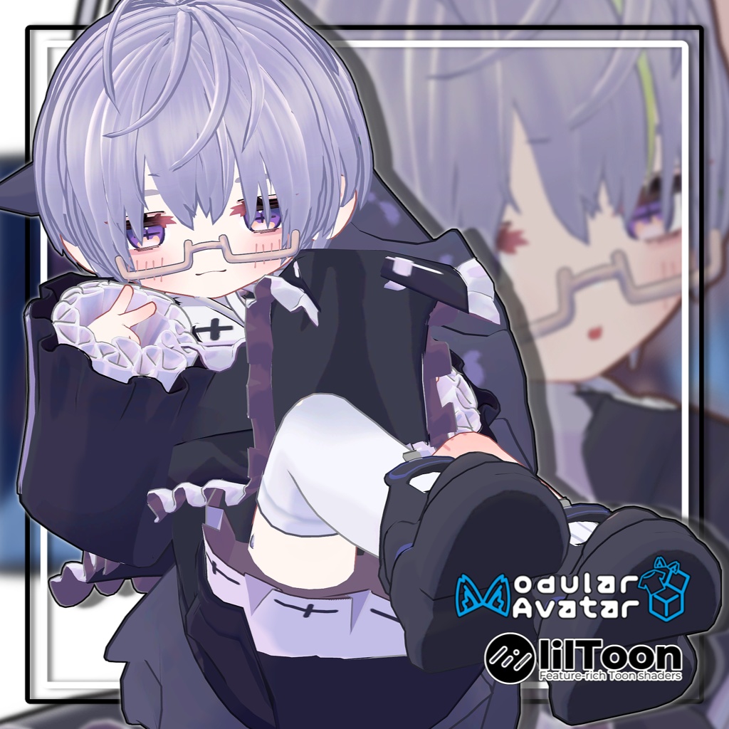 【複数アバター対応】ダウナーショートヘアV3【髪型】