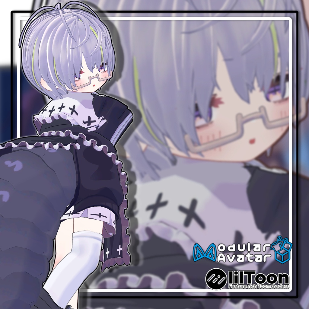 【複数アバター対応】ダウナーショートヘアV3【髪型】