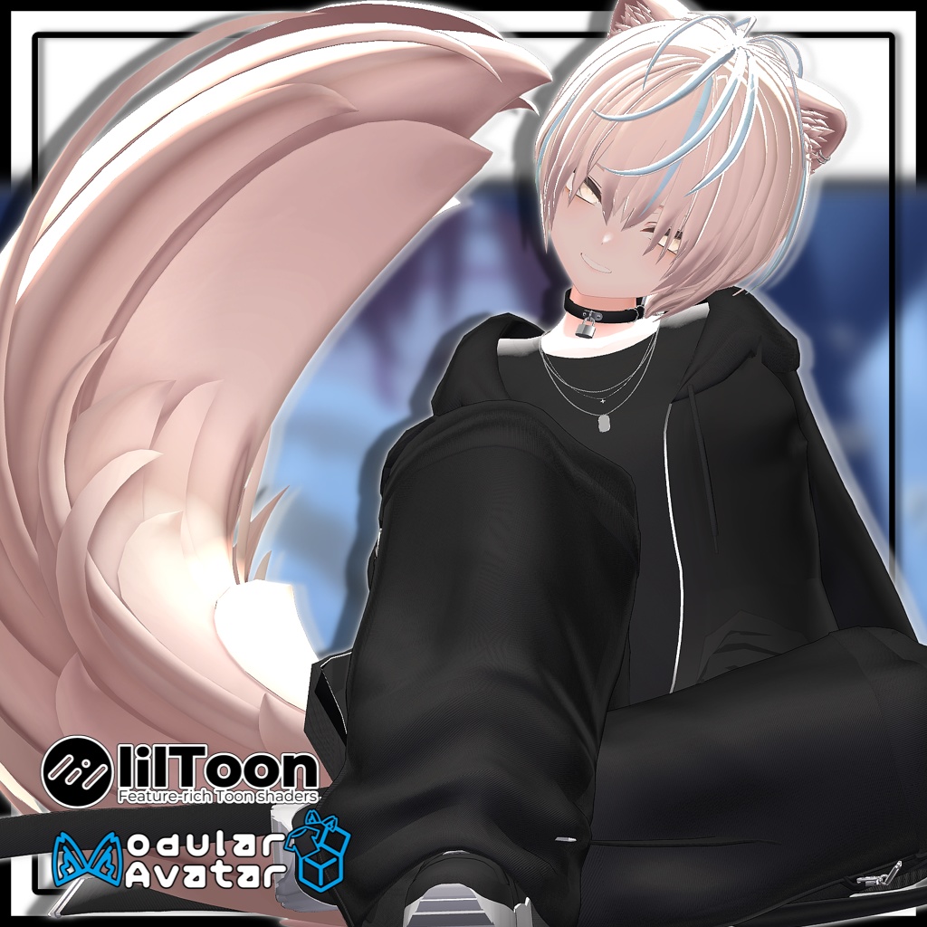 【複数アバター対応】ダウナーショートヘアV3【髪型】