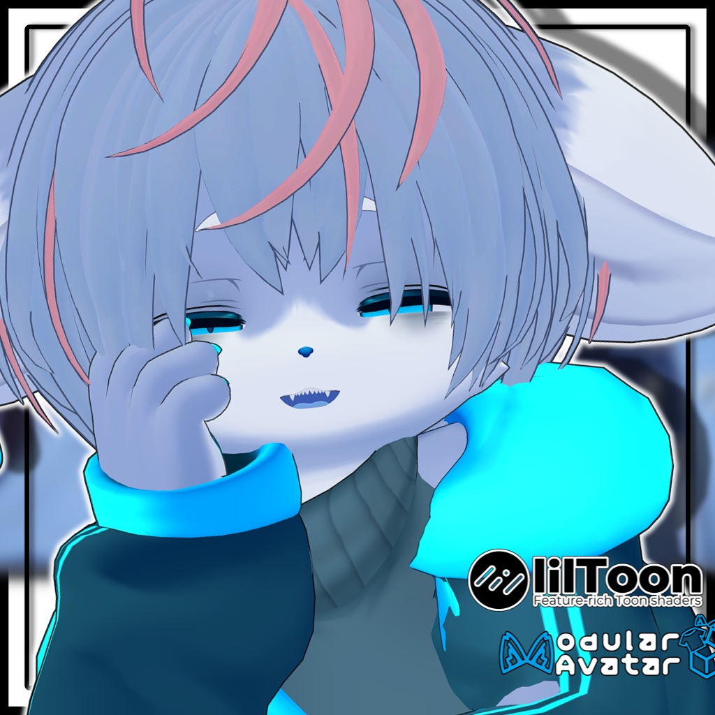 【複数アバター対応】ダウナーショートヘアV3【髪型】