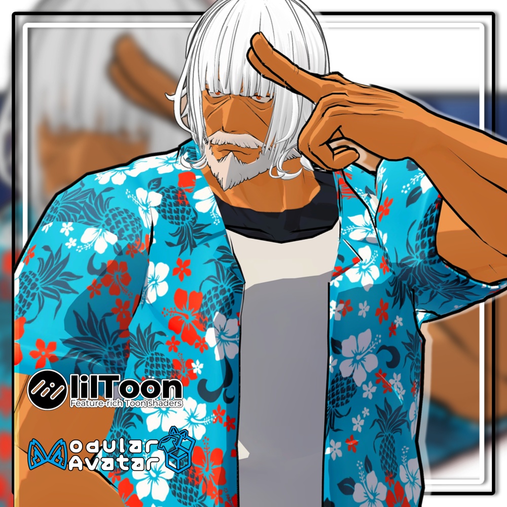 【複数アバター対応】外はねハッシュヘア【髪型】