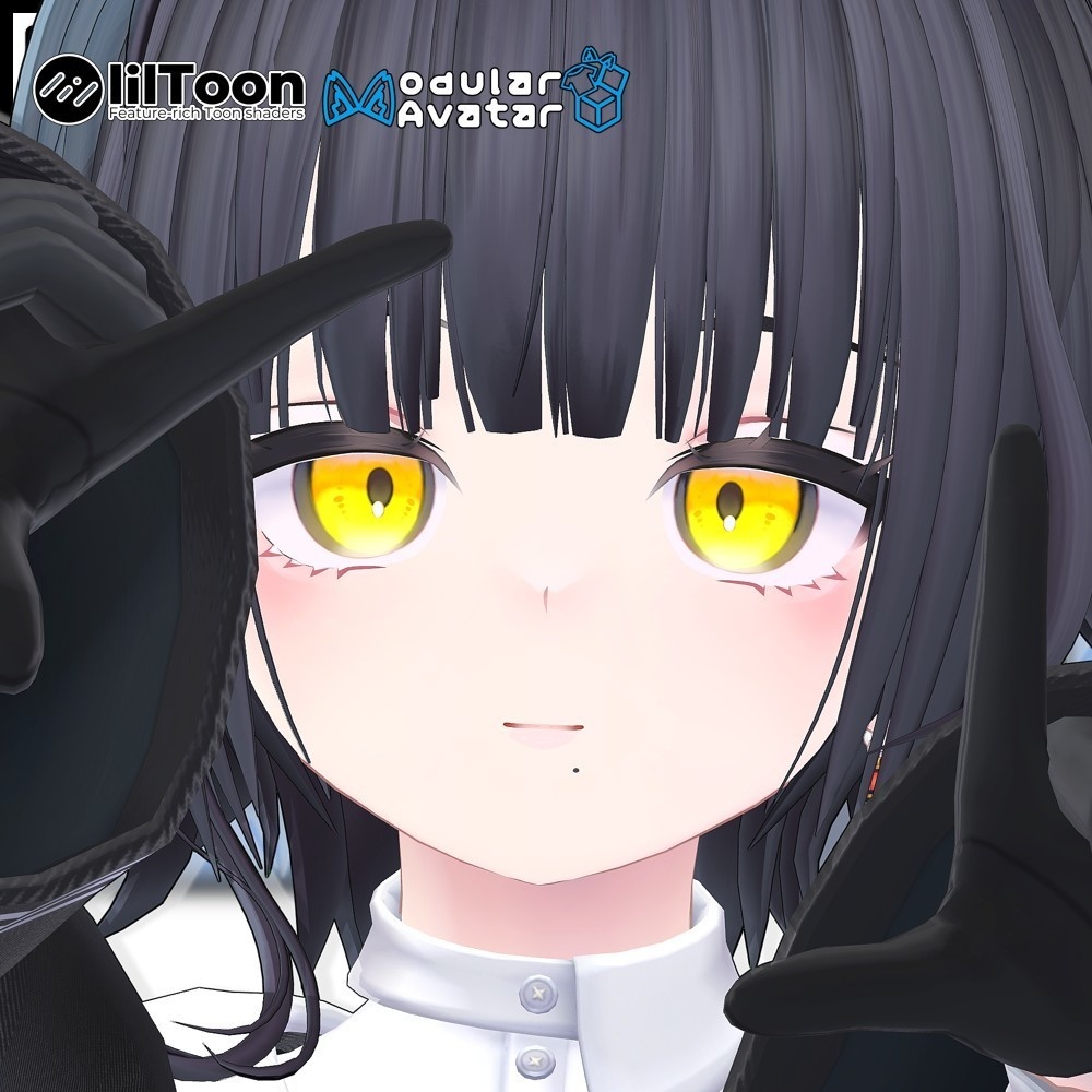 【複数アバター対応】外はねハッシュヘア【髪型】