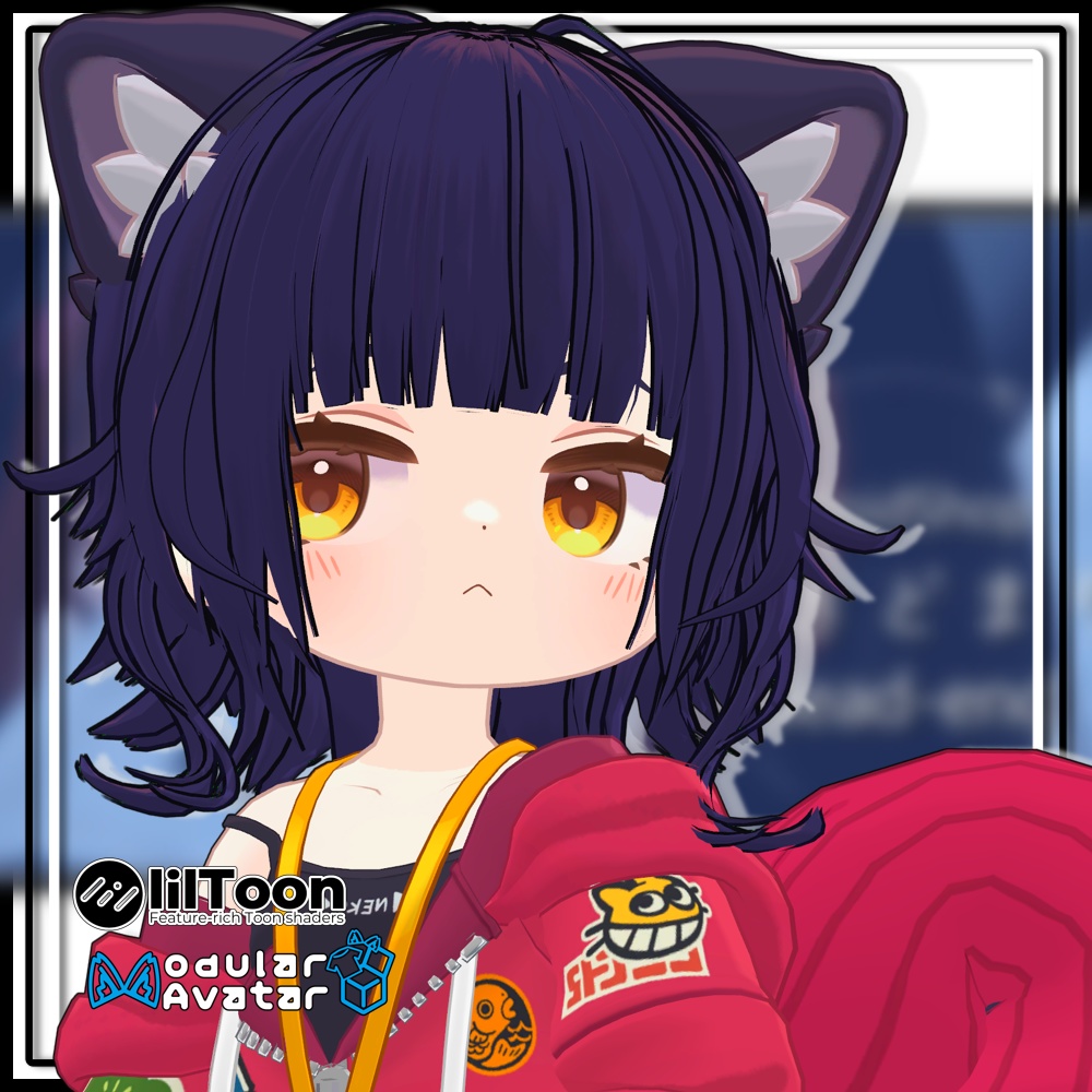 【複数アバター対応】外はねハッシュヘア【髪型】