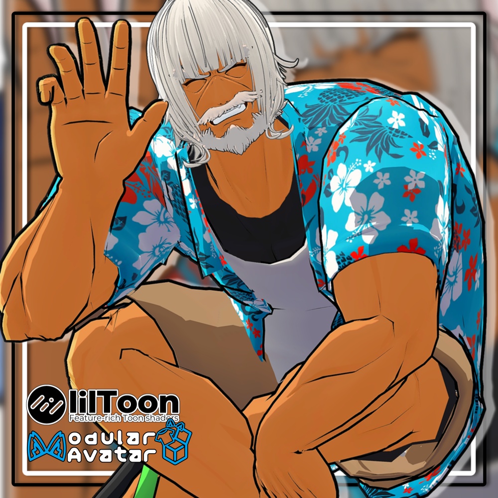 【複数アバター対応】外はねハッシュヘア【髪型】