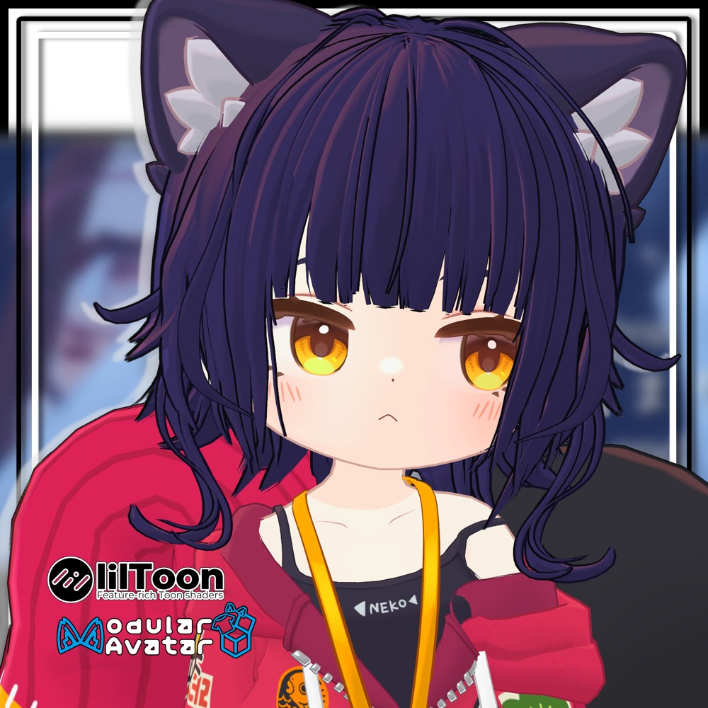 【複数アバター対応】外はねハッシュヘア【髪型】