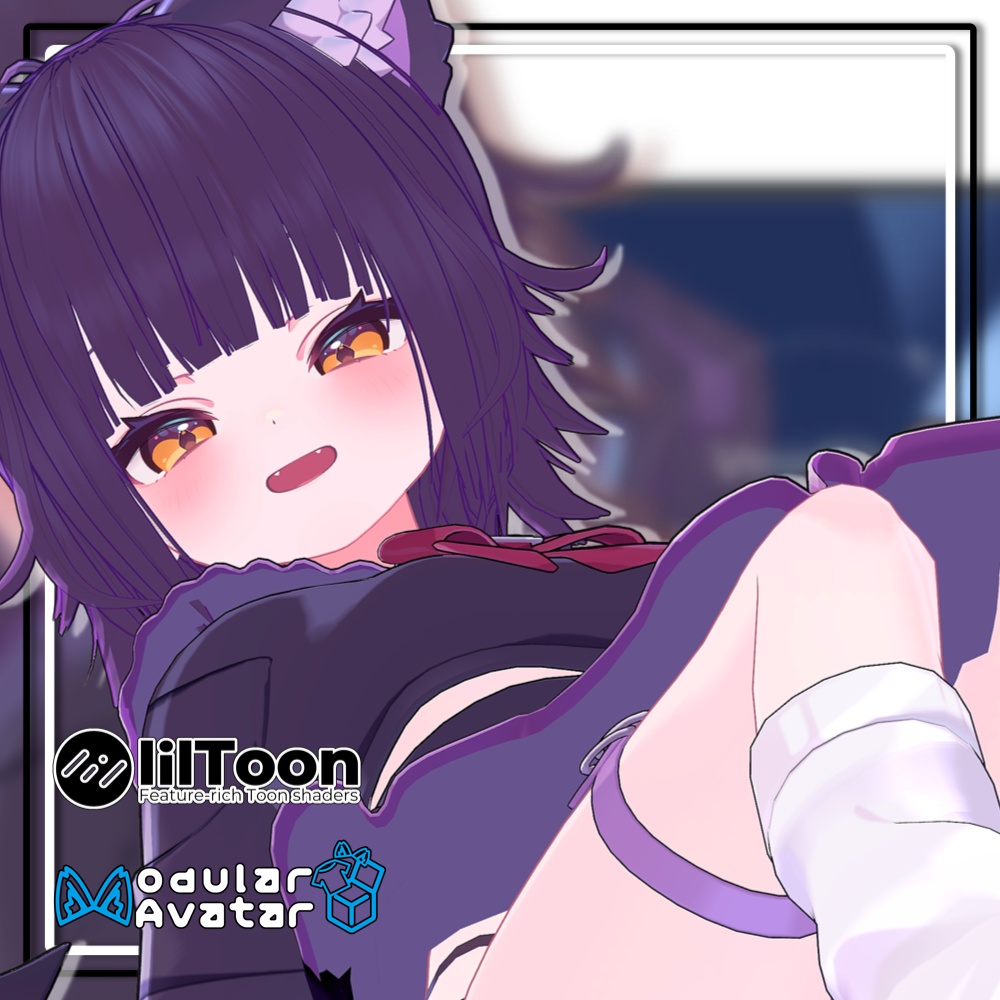 【複数アバター対応】外はねハッシュヘア【髪型】