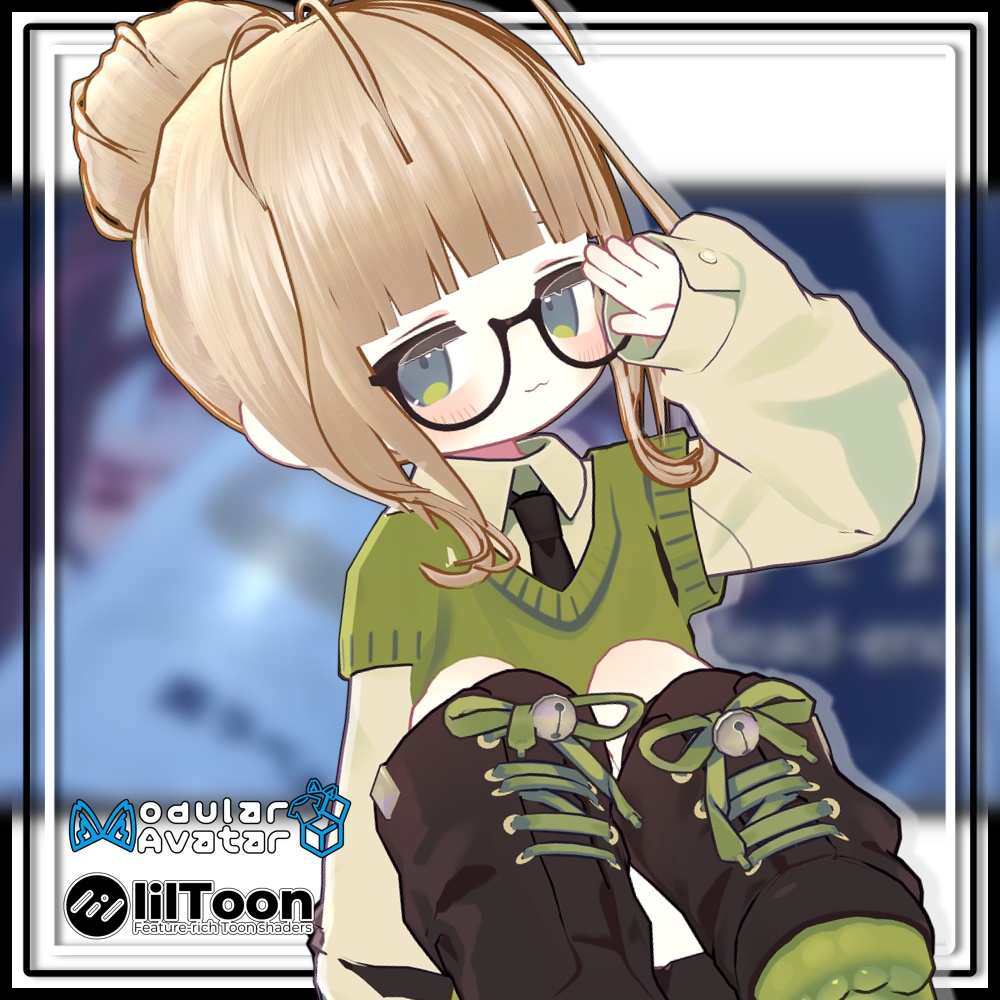 【2アバター対応】崩しお団子ヘア【髪型】