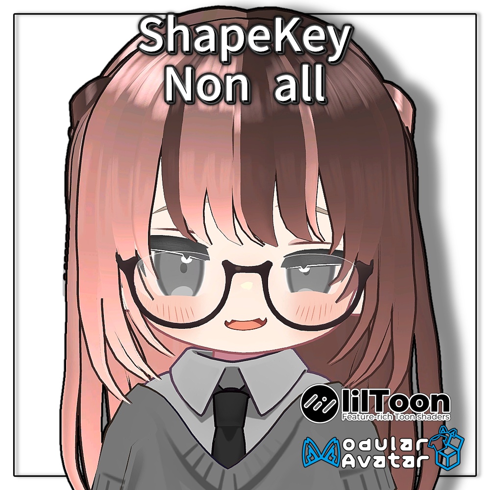 【2アバター対応】ツートーンロングヘア【髪型】