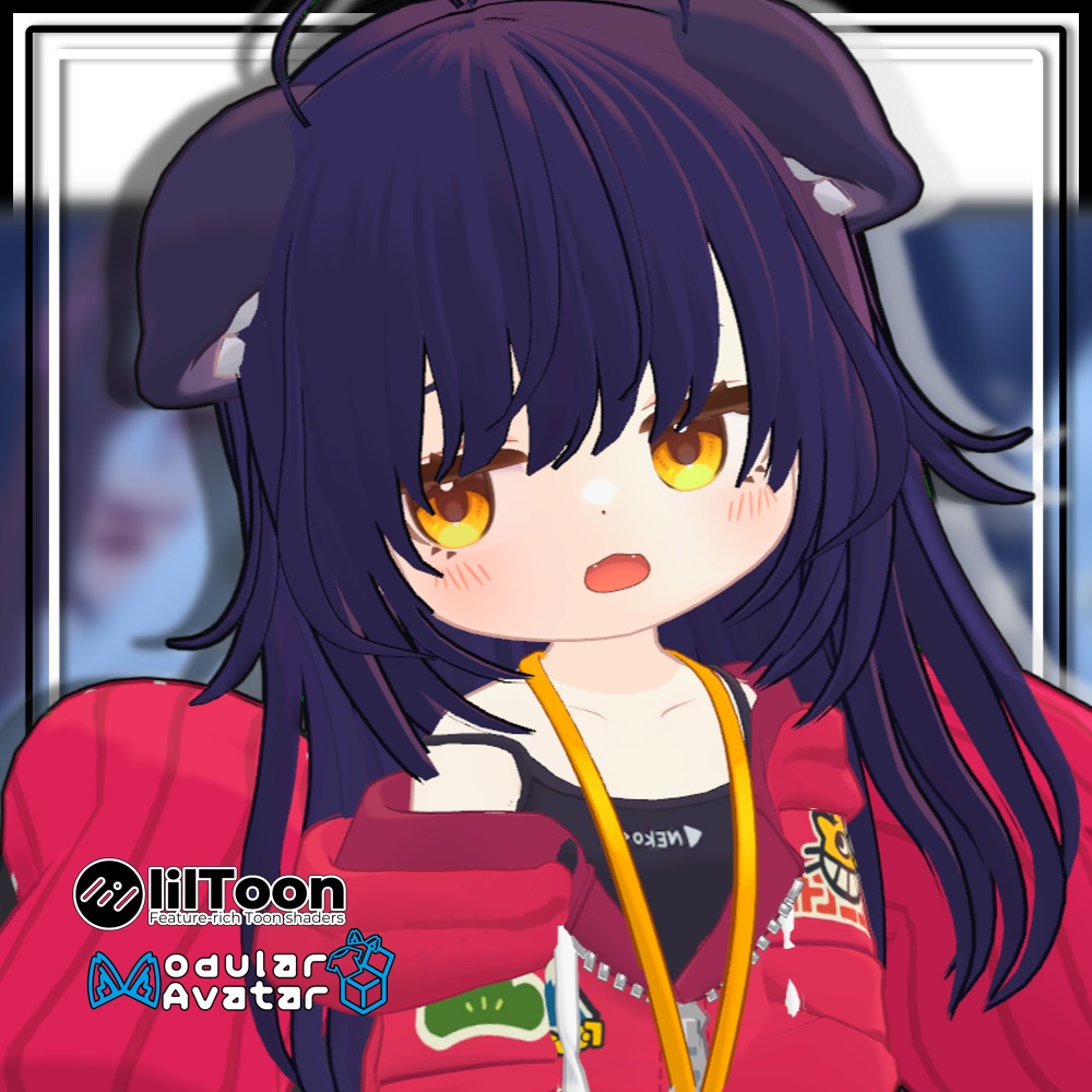 【2アバター対応】ツートーンロングヘア【髪型】