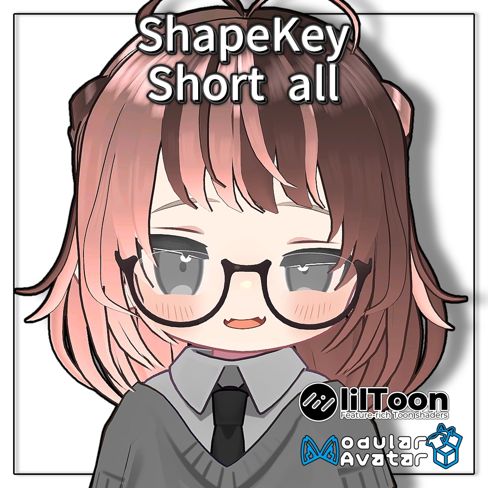 【2アバター対応】ツートーンロングヘア【髪型】