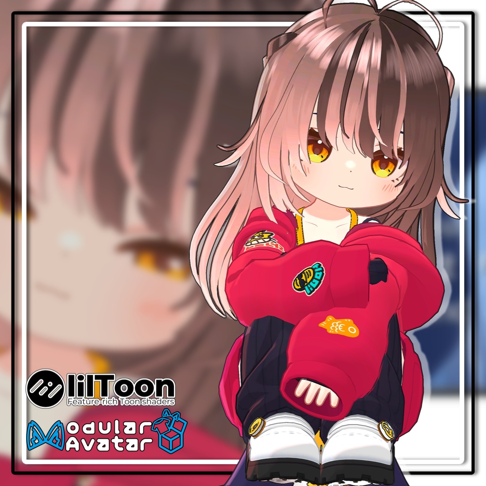 【2アバター対応】ツートーンロングヘア【髪型】