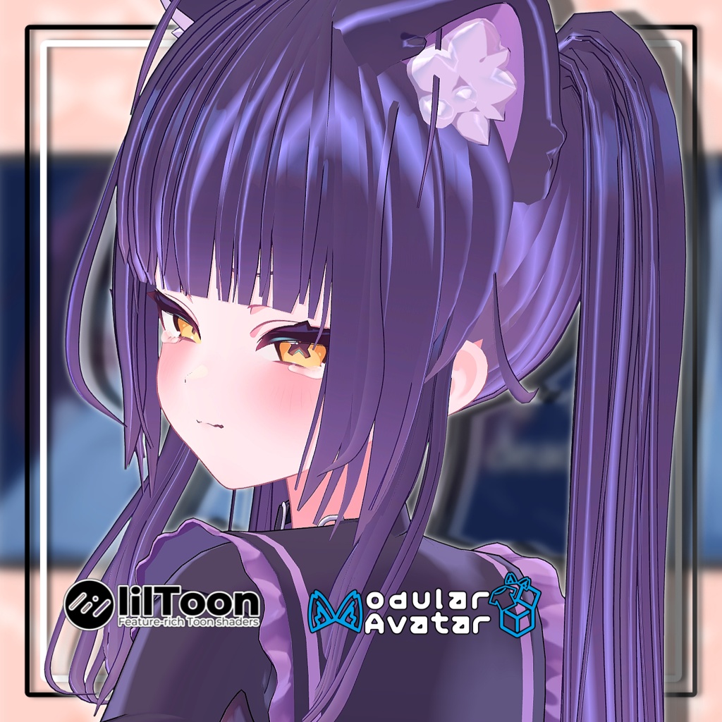 【複数アバター対応】Cuteツインテールヘア【髪型】