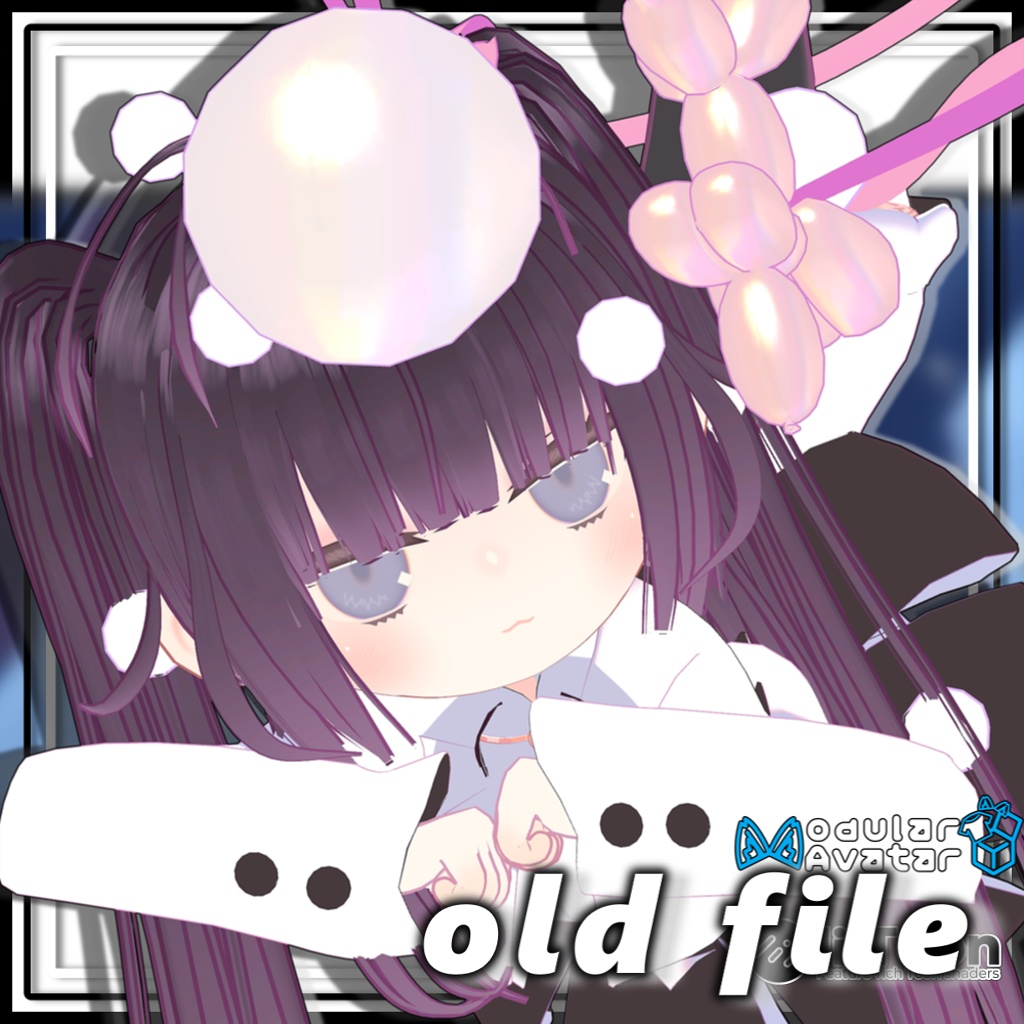 【複数アバター対応】Cuteツインテールヘア【髪型】